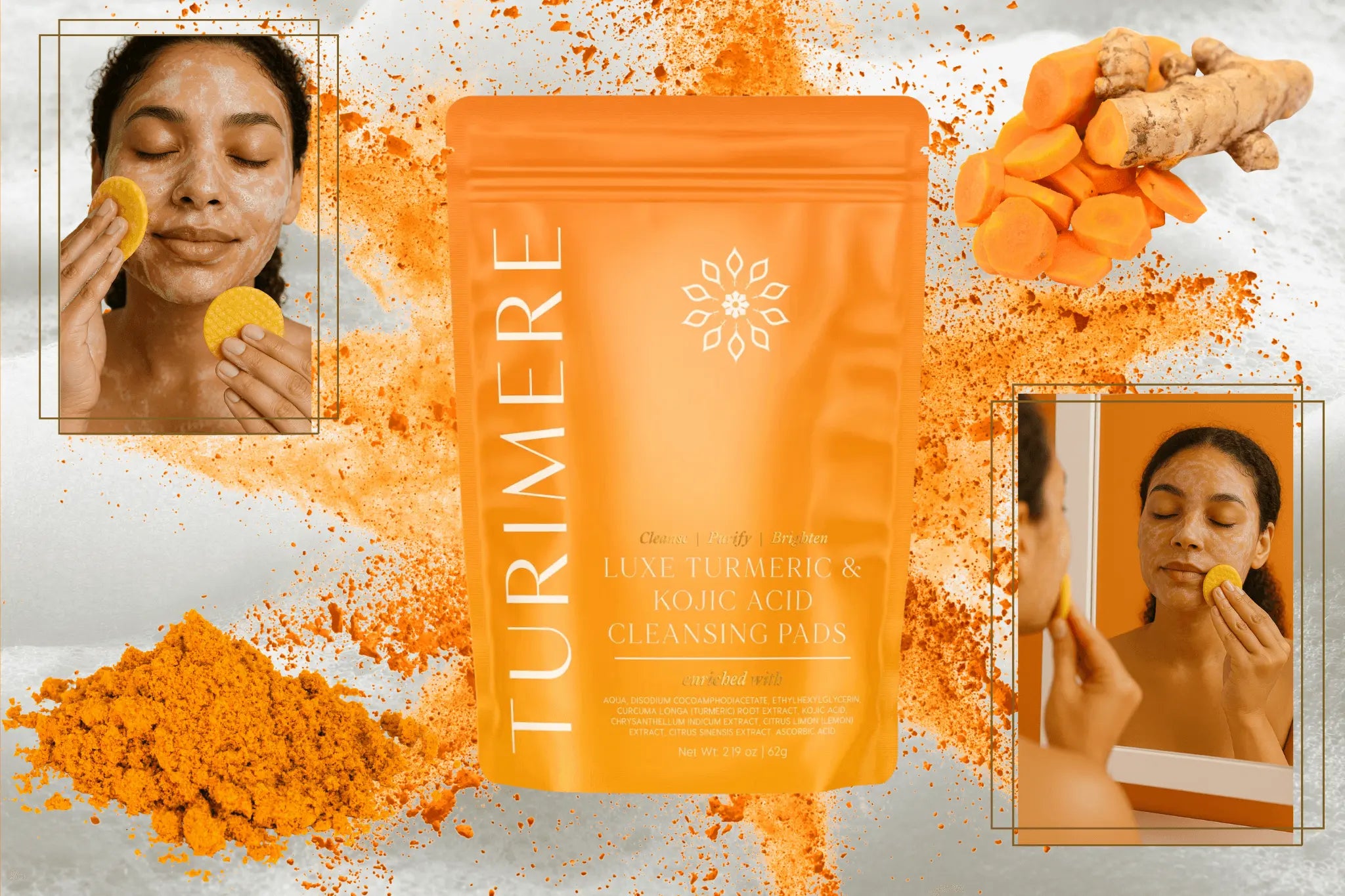 Luxe Turmeric & Kojic Acid Cleansing Pads TURIMERE